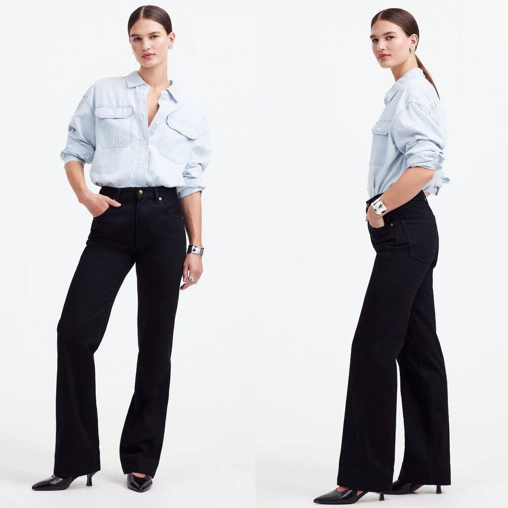 Madewell Black Bootcut High-Rise Jeans